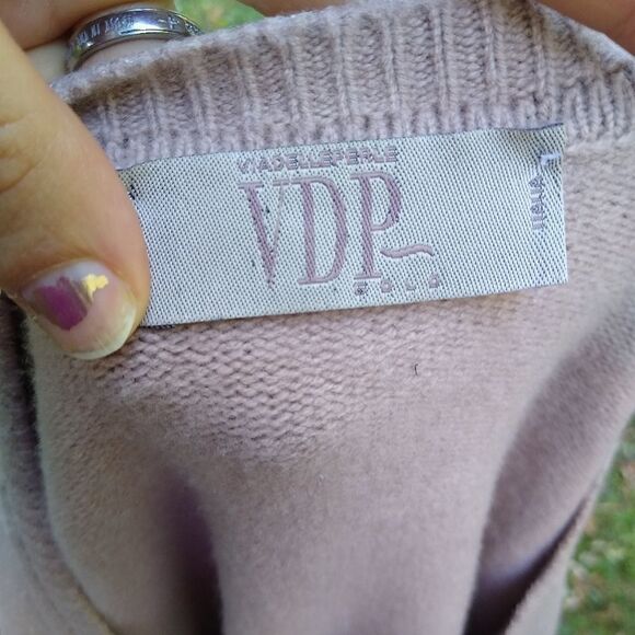 Via Delle Perle Sweater Women's Medium Virgin Wool Metallic Gold Tunic - Picture 8 of 12